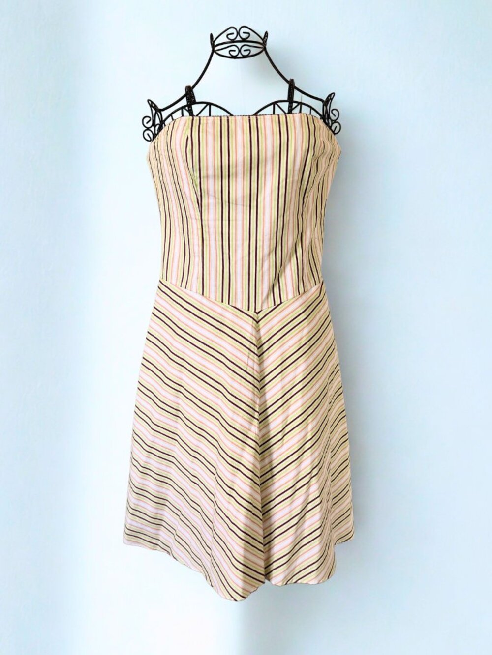 Teeze Mee Large Striped Strapless Dress